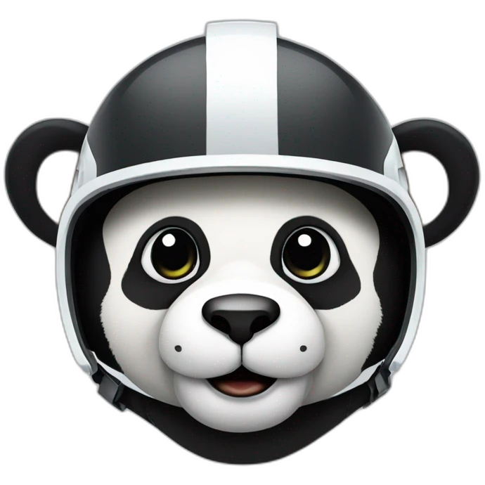 panda with contruction helmet emoji