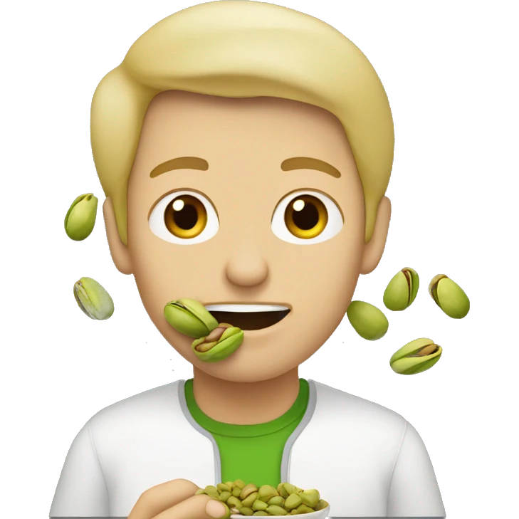 Person eating pistachios emoji