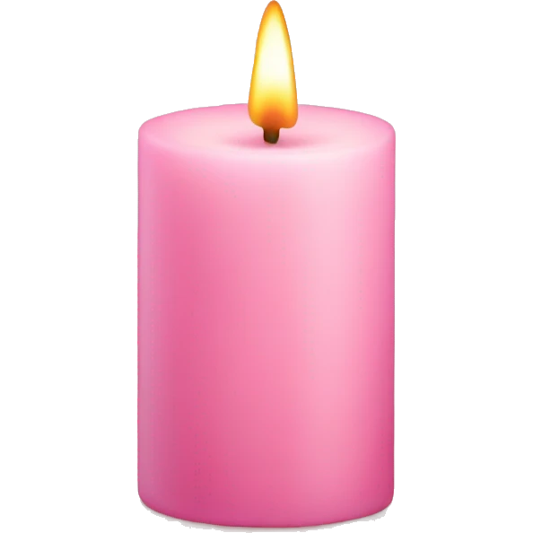 Light pink candle emoji