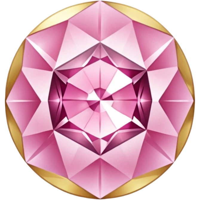Gold and light pink Gem stones  emoji