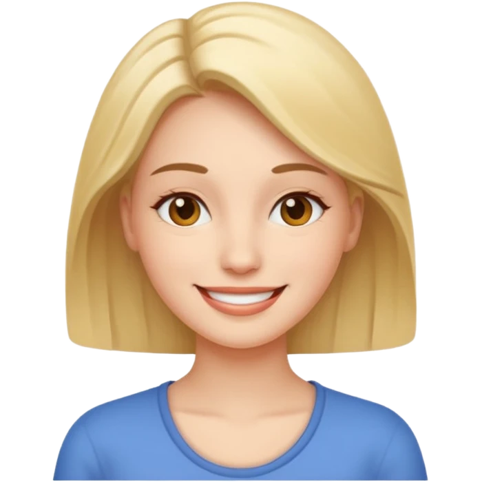 Feeling relaxed and happy at office for woman with a smile on face and with a calm attitude  emoji