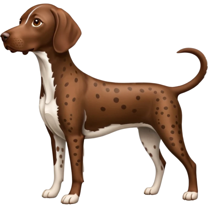 orange spotted german short haired pointer small tail emoji