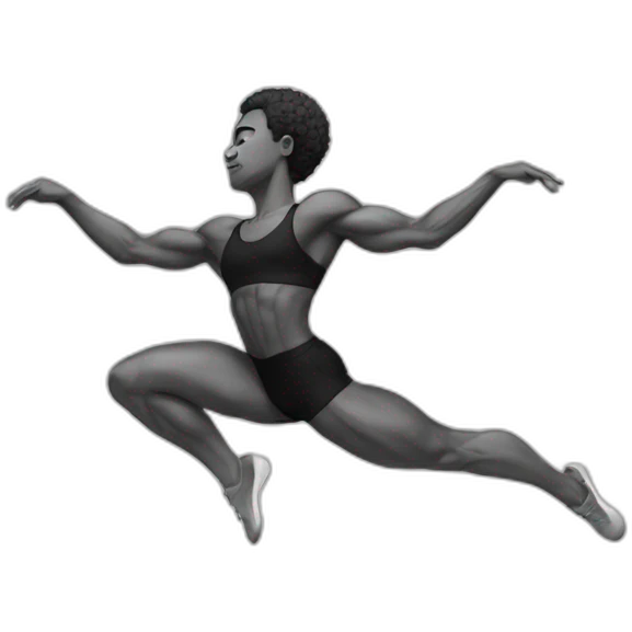 calisthenics black and white emoji