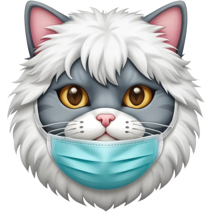 Cat wearing quarantine  emoji