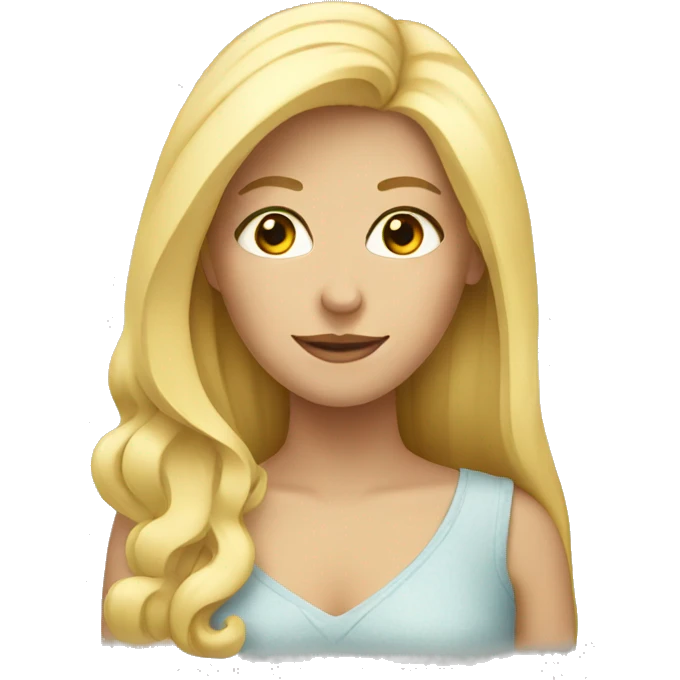 blonde with heart  emoji