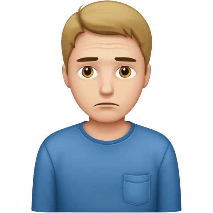 man showing empty pockets emoji