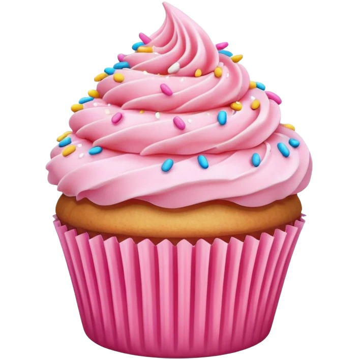 Cupcake with pink icing emoji