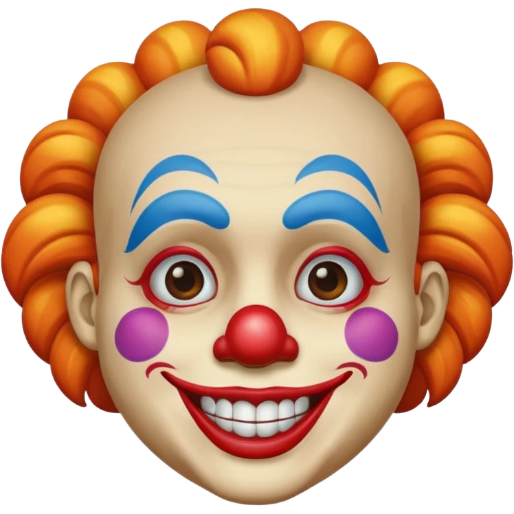 clown face paint character emoji