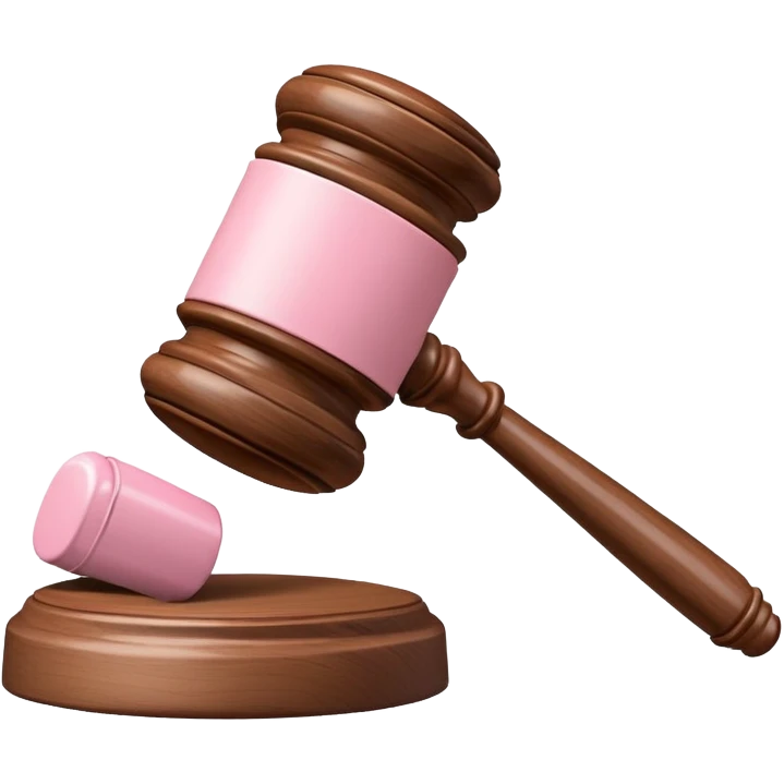 light pink gavel emoji