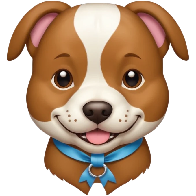pitbull with head ribbon  emoji