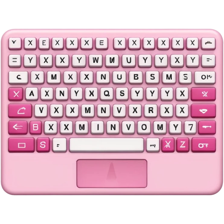 mix light pink dark pink and white girly keyboard emoji