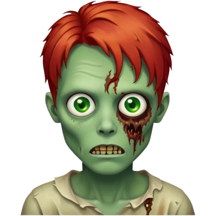 Zombie with red hair  emoji