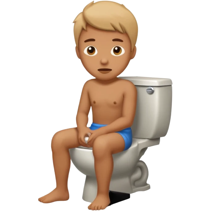 Pooping on a toilet emoji