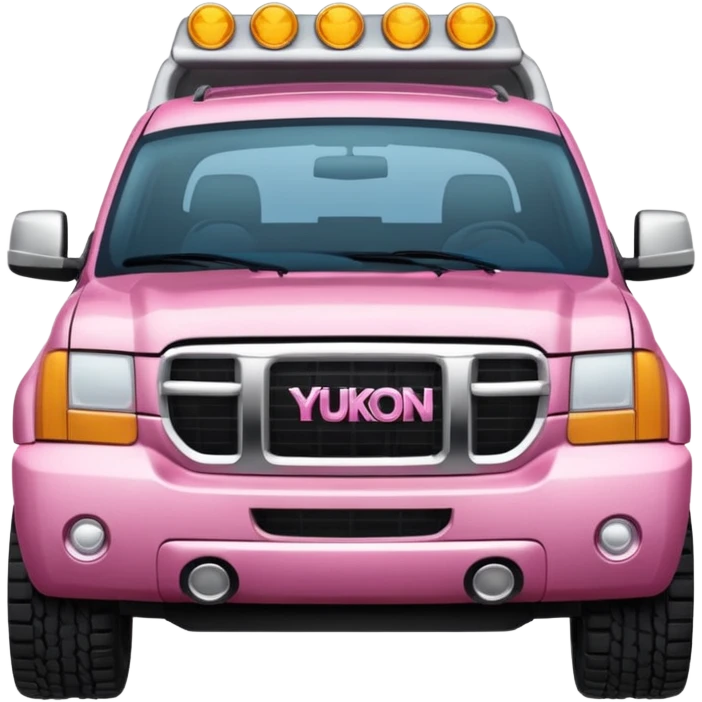a Yukon SUV truck in pink emoji