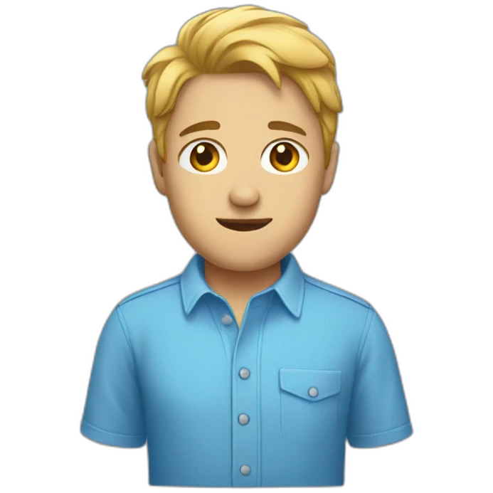 blue shirt emoji