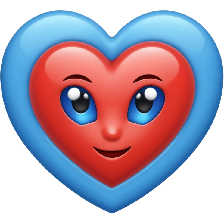 Love heart in blue emoji