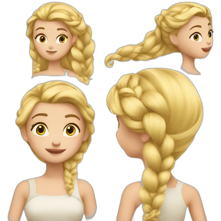 Raiponce-blonde emoji