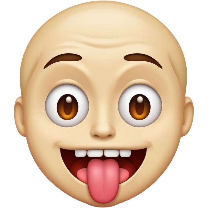 Freak emoji with tounge out emoji