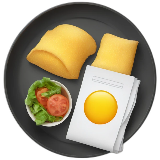 meal receipt on tray emoji