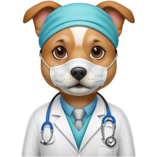 doctor dog Wearing Medical Mask emoji