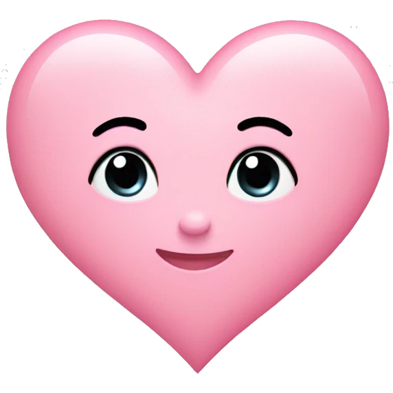 Baby pink heart with a bow emoji