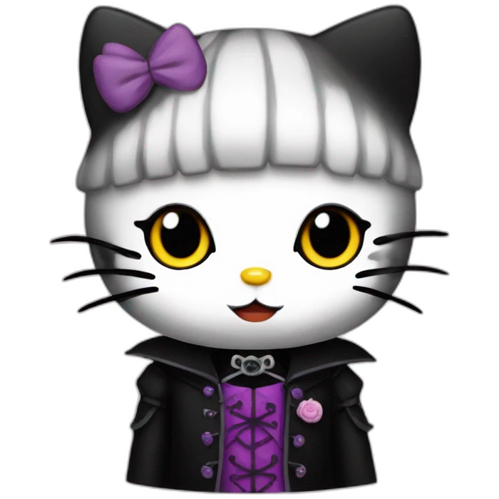 Hello kitty Gothic emoji
