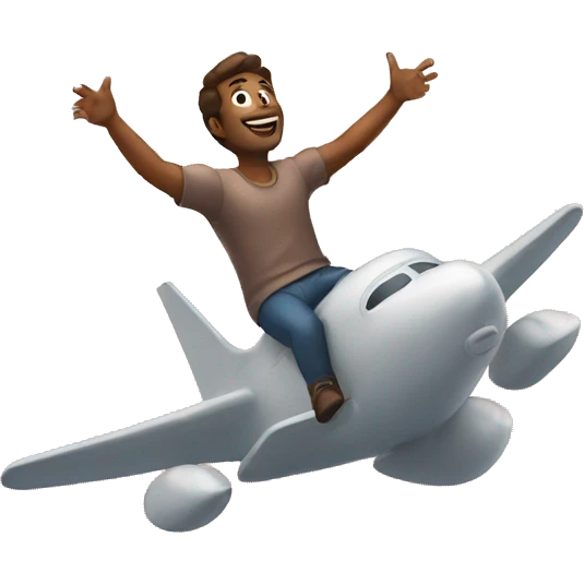 Man flying in Sky emoji
