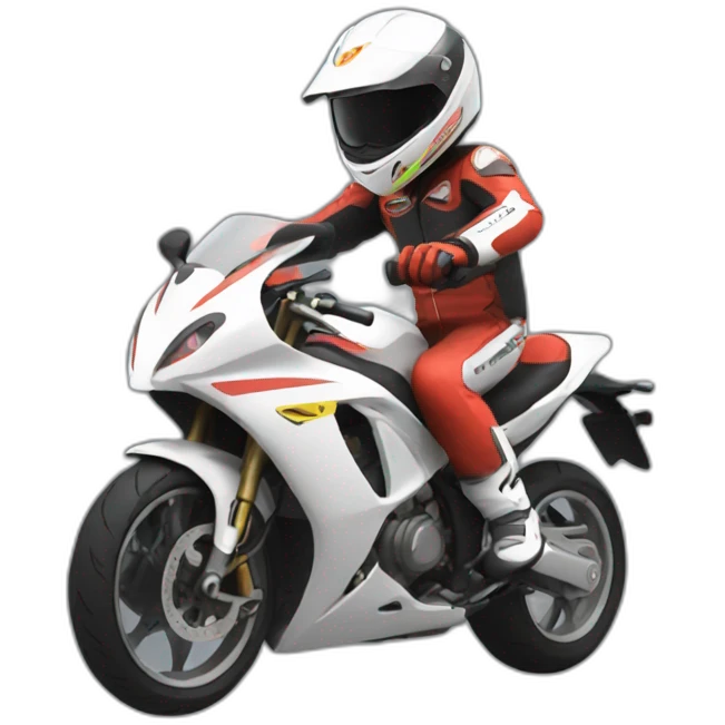 Moto de course emoji