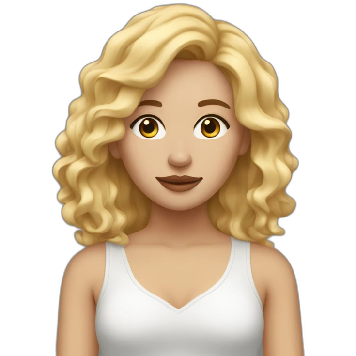 Waking up bleary-eyed female with mid length wavy blonde hair  emoji