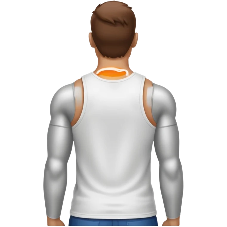 A person with a big back emoji