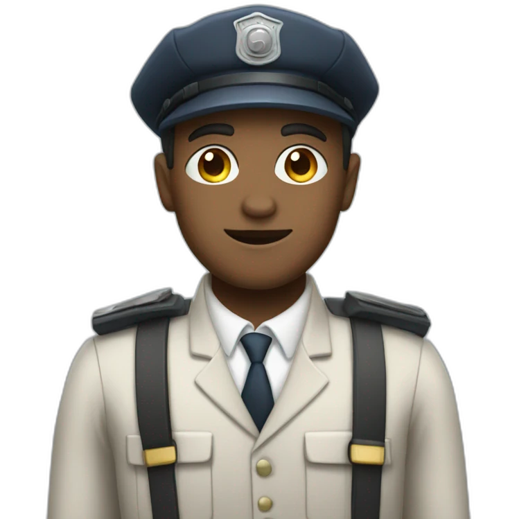 pale train conductor emoji