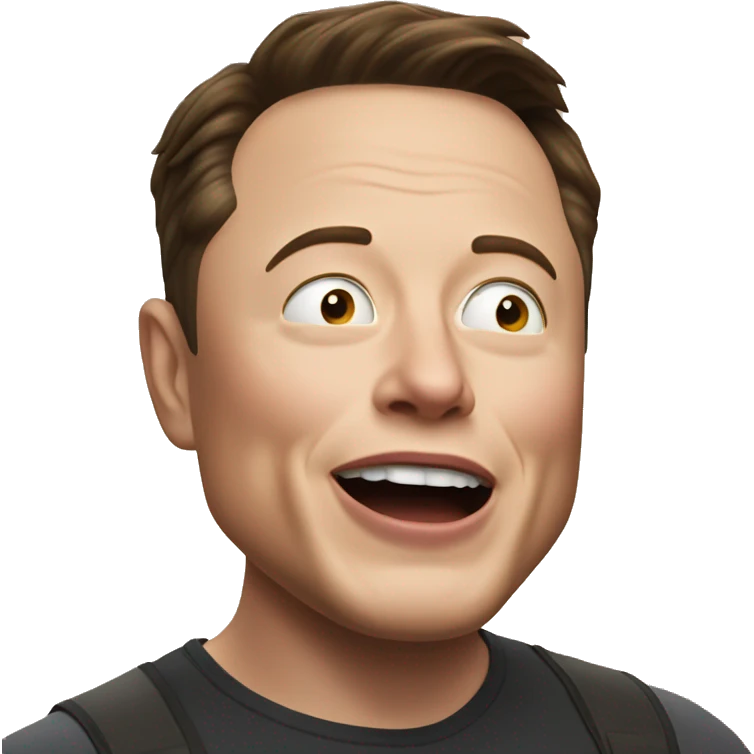 Elon musk mewing emoji
