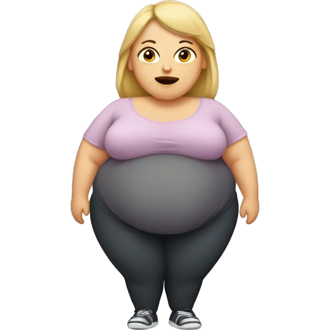Overweight pregnant woman emoji
