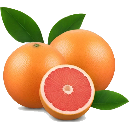 Two Grapefruit with leaves emoji