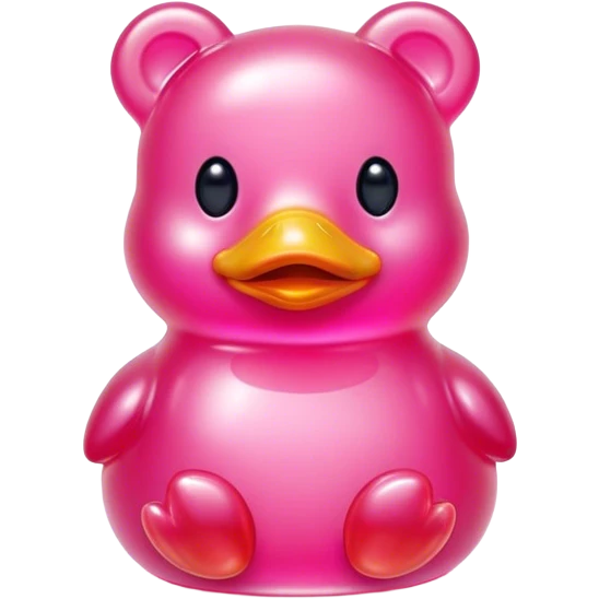 pink gummy jelly bear duck  emoji