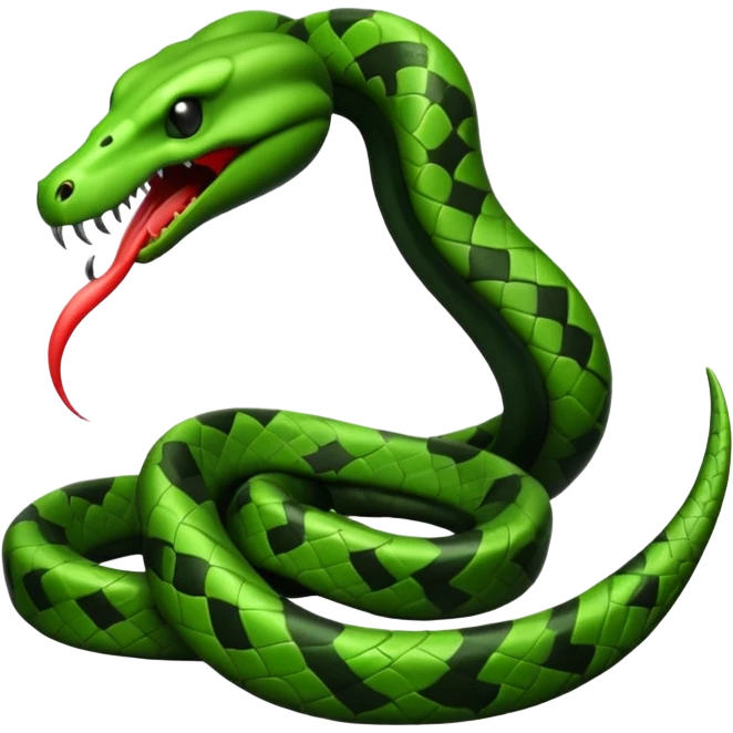 Viper toxic snake with poison emoji