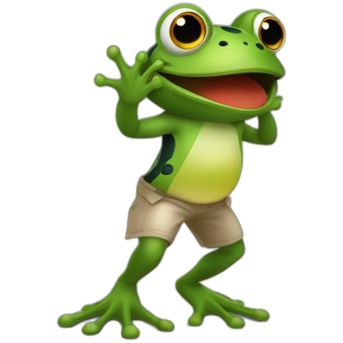 frog doing flamengo emoji