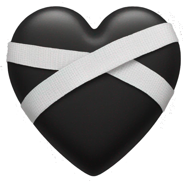 black heart with bandage emoji