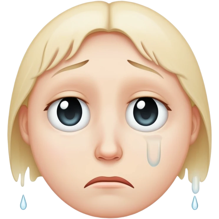 sad face with tear emoji