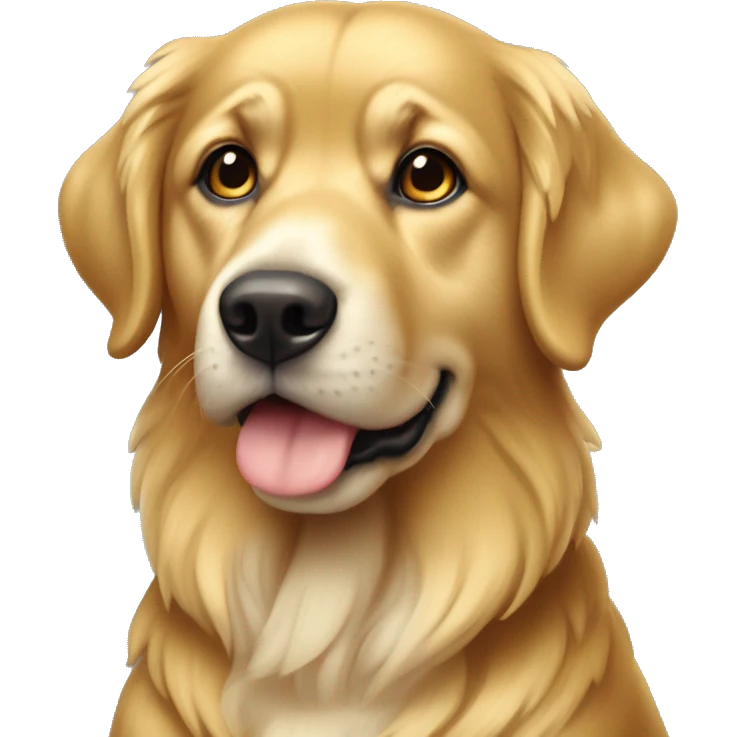 Güneş gözlüğü takan havalı golden köpek emoji