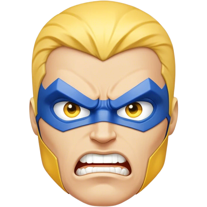 жовто-синій супер герой дуже злий emoji