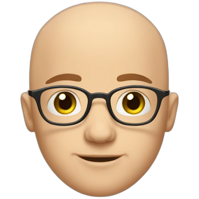 cute bald guy emoji
