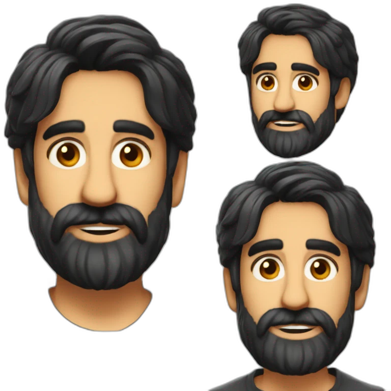 RaviTeja with full beard emoji