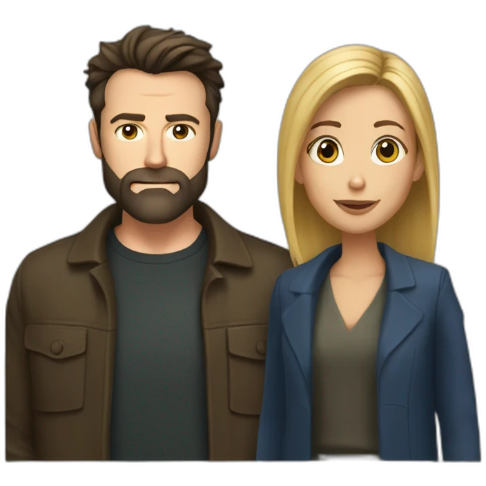 Ben Affleck with full beard and Jenifer Freeman emoji