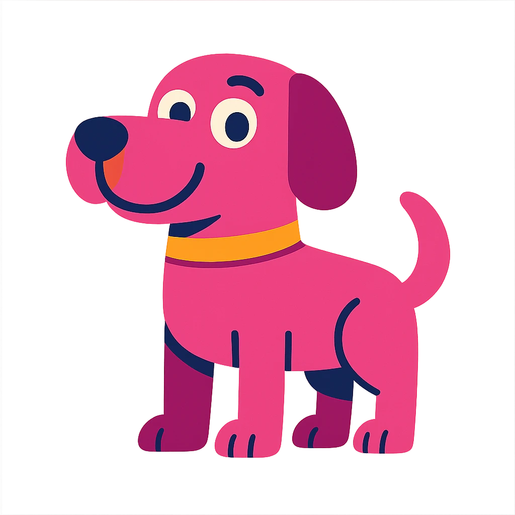 pink dog emoji