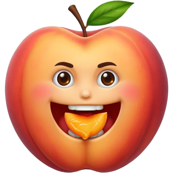 Chomp peach emoji