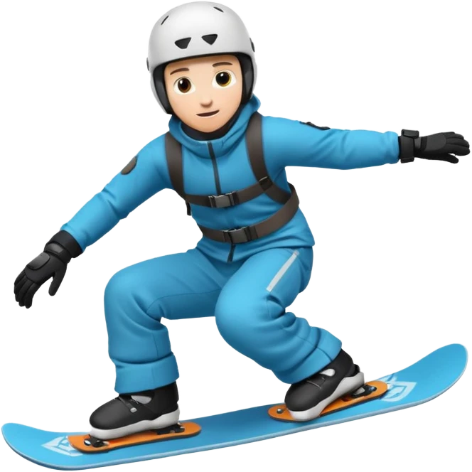 Snowboarder mid-air emoji