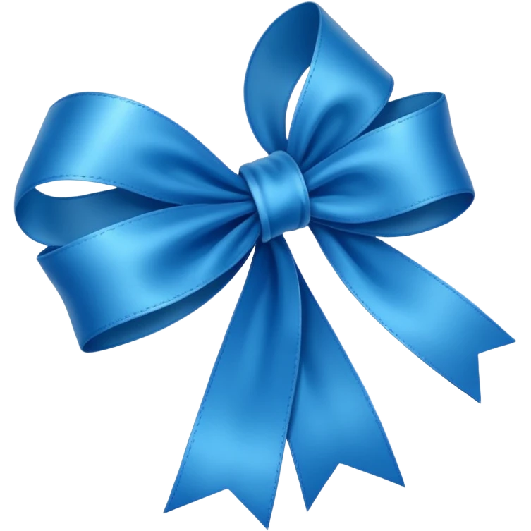 sky blue ribbon emoji