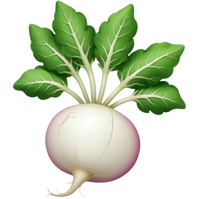 Make a long white Korean radish apple emoji style emoji