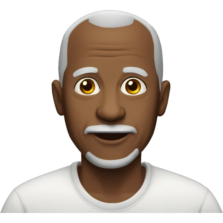 65 year old colored bald man emoji